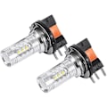Miniatyrbilde 1 av 4: 2 stk 80W H15 LED Vita Bilstrålkastere Kjørelys Erstatningslampe