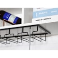 Miniatyrbilde 4 av 4: TS-Support Opphengt Glassholder, Vinglassholder i Metall, Oppbevaring av Glass Under Skap (4 Rader, Svart)