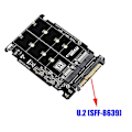 Miniatyrbillede 4 af 5: TS-M.2 Ssd Til U.2 Adapter 2i1 M.2 Nvme Og Sata-bus Ngff Ssd Til Pci-e U.2 Sff-8639 Adapter Pcie M2 Co