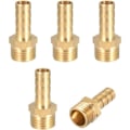 Pikkukuva 1 / 3: TS-Messinki Barb Letkuliitin Sovitin 8mm Piikikäs x 1/4\" G Uros 5kpl