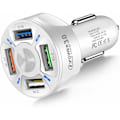 Pikkukuva 1 / 4: TS-USB-autolaturi, 4-in-1 autolaturisovitin 7A 35W nopea USB-latauslaite LED-valolla maastoajoneuvoille