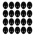 Miniatyrbillede 1 af 2: 100 stk. sorte ovale sikkerhedsøjne og næser i plast til bjørnedukke DIY Black - Perfet Black 1,5X1X0,5CM