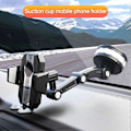 Miniatyrbilde 4 av 4: Mobiltelefonholder med Lås Sugekopp Stativ Ladeport Ergonomisk Design Justerbar Sammenleggbar 360