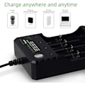 Miniatyrbillede 3 af 5: Batterioplader 18650 Lithium-ion Genopladelig