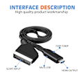 Miniatyrbilde 3 av 5: SCART til HDMI-kabel - SCART til HDMI-adapter - Alt-i-ett SCART til HDMI lyd- og videokonverterer 1080p/720p