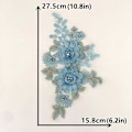 Miniatyrbillede 4 af 5: Blomsterbroderede applikationer til DIY syning tøj håndværk scrapbooking
