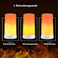 Miniatyrbilde 3 av 5: LED-flammeffektlampe, oppladbar batteridrevet USB-flammelampe