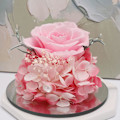 Miniatyrbillede 3 af 4: Glasrose med englefigurer, valentinsgave til hende, rosenblomst englegaver, tak mor-gaver