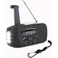 Miniatyrbilde 1 av 5: Bærbar nødradio, håndsveiv solradio med AM/FM-tuner, USB telefonlader, lys LED-lommelykt for hjemmet