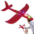Skumflygplan - 48 cm självlysande handkastglidare för utomhuslek Red