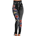 Miniatyrbild 1 av 5: Skinny Jeggings Dam Jeggings Stretchig Denim Look black 2XL