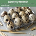 Miniatyrbilde 4 av 5: 100 stk 12 Ruters Vaktel-eggeske Gjenbrukbare Vaktel-eggkartonger Eggoppbevaringsboks Transparent Kjøleskap Oppbevaringsboks Mini Eggdispenser med Lokk for Kjøleskap