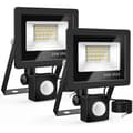 20W Utomhus LED Rörelsesensor Strålkastare, 24 LED Spotlight IP65 Vattentät 6500K 220v Spot (2-pack)