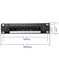 Miniatyrbillede 4 af 5: TS-8 Port Straight-through Cat6 Patch Panel Rj45 Netværkskabel Adapter Jack Ethernet Distributionsramme