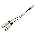 Miniatyrbillede 5 af 5: 30 cm 3-benet XLR Han til 2 XLR Hun Y Splitter Aud