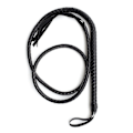 Pikkukuva 2 / 4: 1,9 m Bullwhip Nahka ja Mokkanahka Punotut Hännät Hevospiiskalaji Hevosenpiiskat (musta)-E-Perfet
