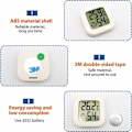 Miniatyrbillede 4 af 5: 3-delt digitalt indendørs termometer hygrometer fugtighed temperatur LCD-display Bluetooth-sensor trådløst termometer til hjem, kontor, digital