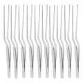 10-pack grilltång i rostfritt stål, mattång för grillning och matlagning, silver 20 cm 20cm
