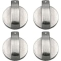 Miniatyrbild 1 av 4: 4 st Spisknoppar Gasspisknoppar Metall Gasspisknoppar Gasspisknopp Kontroll Metall Spisknoppar för Kök 6mm