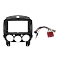 Miniatyrbilde 1 av 5: TS-9 Tommers 2din Bil Dashbordramme DVD Navigasjonspanel Ramme Radio Audio Panel Med Ledningsnett For Mazda 2 Demio 2007-2014