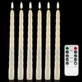 6-pack Remote Control LED Candles with Timer, Warm White Flickering Flame B