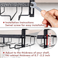 Miniatyrbilde 3 av 5: TS-Vinglassholder, 3 Rader Stamglassholder Metallglassholder For Bar, Osv.
