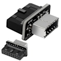 Miniatyrbillede 3 af 5: USB 3.0 internt header til USB 3.1/3.2 Type C front Type E adapter konverter A