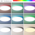 Miniatyrbilde 4 av 5: RGB LED taklampe, 24 W taklampe dimmbar med fjernkontroll, 3000 K