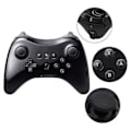 Miniatyrbillede 4 af 5: Pro-controller til Wii U, trådløs controller til Nintendo Wii U Controller Gamepad Joystick Dual Analog Game Controller (Sort) [kk]