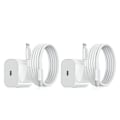 Miniatyrbillede 1 af 3: 2-pak - Oplader til iPhone Adapter+Kabel 20W USB-C Hurtigoplader