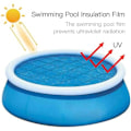Miniatyrbild 3 av 4: TS-Bubbelplast - Rund Solpoolöverdrag Skyddstäcke för Soluppvärmning av Pool Utomhus Trädgård Isoleringsfilm