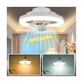 Miniatyrbilde 5 av 5: 360° roterende takvifte med E27 smart vifte med fjernkontroll LED-lampe for stue R