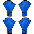 Miniatyrbild 1 av 4: 2 Par Aqua Fit Simhandskar Simträningshandskar Simfötter Fitness Neoprenhandskar Vattenmotstånd Träningshandskar för Simning och Dykning med Handled