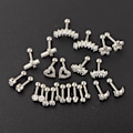 Miniatyrbild 4 av 5: 24 st Örhängen Set Mode Skiva Boll Platta Bak Cubic Zirconia Gåvor Hypoallergena Hjärta Tiny för Kvinnor Flickor