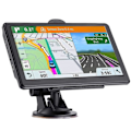 Miniatyrbild 1 av 5: GPS-navigator för bil, senaste 2024-karta 7 tums pekskärm bil GPS, röstvägledning