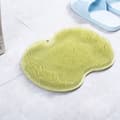 Foot Massage Scrub Mat TPR Foldable Hook Foot Scrubber Cleaning Brush With Suction Cup Green