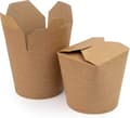 Paper Meal Boxes in Brown, 50-Pack, 780 ml - Disposable Food Container