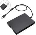 Extern USB-diskettstation, 3,5-tums bärbar USB 1.1/2.0/3.0, USB-driven, för Windows stationär och bärbar dator, svart