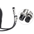 Miniatyrbillede 2 af 5: 70 cm Mikrofonkabel til Flyveledning for Kenwood Transceiver MC-60 Sort Slidstærk