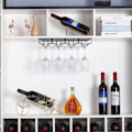 Miniatyrbilde 3 av 4: TS-Support Opphengt Glassholder, Vinglassholder i Metall, Oppbevaring av Glass Under Skap (4 Rader, Svart)