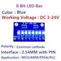 Miniatyrbillede 4 af 5: TS-10 stk. 3,3v 5v 8 Bit Blå Fælles Katode Led Indikator Modul Diy Kit Til Nano 4 Nodemcu V3
