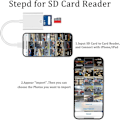 Pikkukuva 2 / 5: (Apple MFi-sertifioitu) Lightning–SD-kortinlukija kameralle iPhoneen, Trail Camera Viewer SD-muistikortinlukija-adapteri yhteensopiva iPhone 14/13...