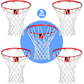 Miniatyrbilde 1 av 4: 10 stk basketnett utendørs, profesjonelt kraftig basketnettbytte, allvær anti-pisk, egnet 12 løkker basketkurv