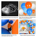 Miniatyrbilde 5 av 5: TS-93 stk Premium Latex Blå, Oransje og Hvit Party Ballongsett for Bursdager