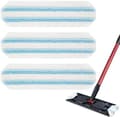 Mikrofiber fladmoppe erstatningspuder til Vileda H2Pro, vaskbare genanvendelige mopperefills til hårde gulve, 3-pak 40,5 x 11 cm