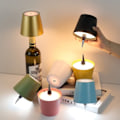 Miniatyrbild 1 av 4: TS-Uppladdningsbar flasklampskärm med LED och 3 färglägen - Svart