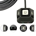 Miniatyrbillede 5 af 5: TS-Desktop Computer Case Switch, reset HDD-knap med dobbelt USB-porte, tænd/sluk-knap, lydporte F
