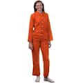 Pikkukuva 4 / 5: Vankipuku | Oranssi vanki Halloween-asu Unisex vanki rikollinen