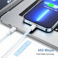 Miniatyrbillede 5 af 5: USB-C til Lightning-kabel 2m, 2-pak iPhone-ladekabel 2m kompatibel med Apples USB-C-oplader