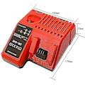 Miniatyrbillede 2 af 4: M12-18c Li-ion Batterilader til Milwaukee 12v 14.4v 18v C1418c 48-11-1815/1828/1840 M18 M14 M12 Litiumbatteri BY